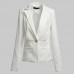 Fashion Casual Slim Ladies Buckle Stripe Lining Suit