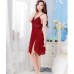 Red Sexy Transparent Lace Cardigan Ladies Lingerie Baby Dolls Dress