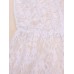 Sexy White Lace Crochet Deep V Women Ball Gown Cocktail Party Maxi Dress