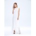 Sexy Lace Sleeveless Maxi Evening Cocktail Dress For Women With Belt