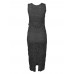 Sexy Women Lace Sleeveless Knee-Length Two Piece Dress