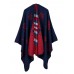Ethnic Women Sleeveless Geometric Print Open Front Shawl Wrap