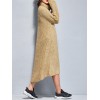 Casual Women Pure Color Turtleneck Long Sweater Dress