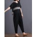 Women Cotton Elastic Waist Trousers Pants
