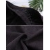 Women Casual Elastic Waist Solid Color Corduroy Pants